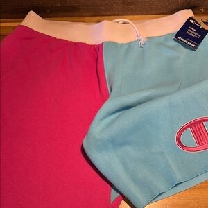 Champion Two-Tone Pink and Blue Shorts